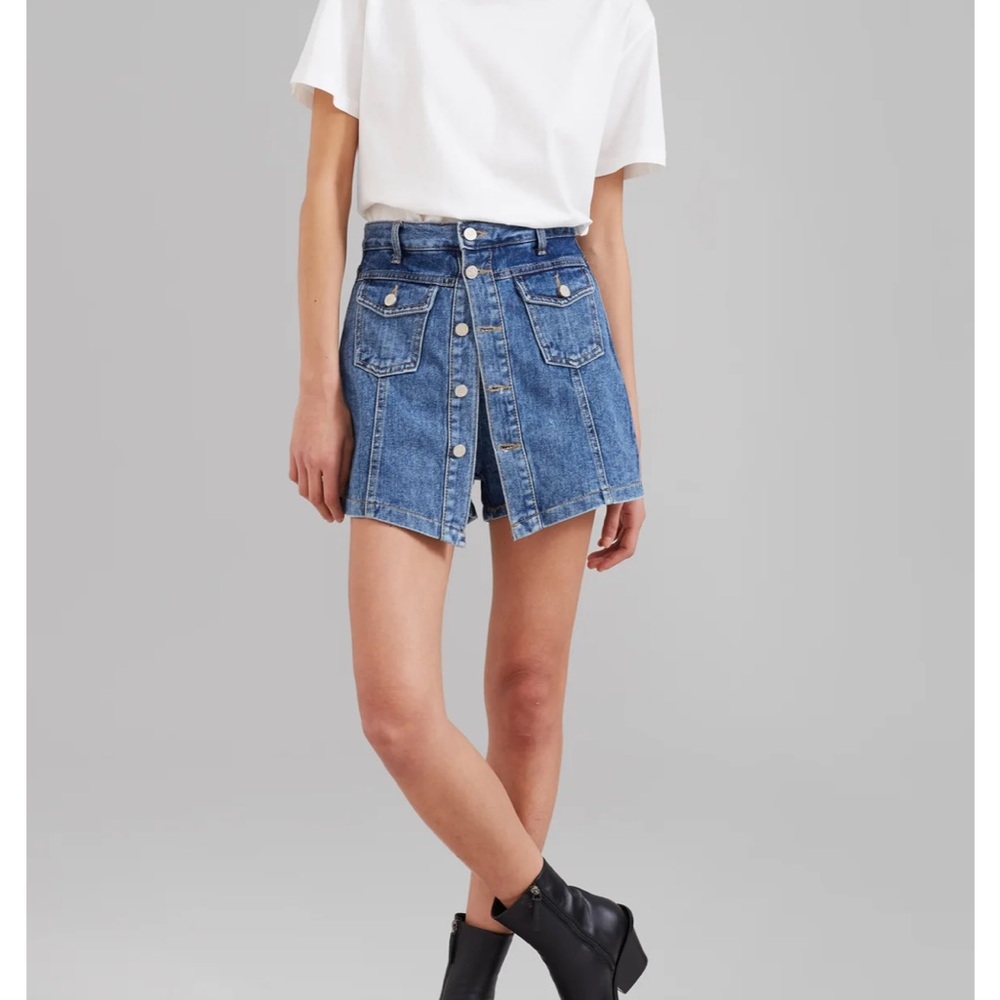 The Frankie shop blades denim skort